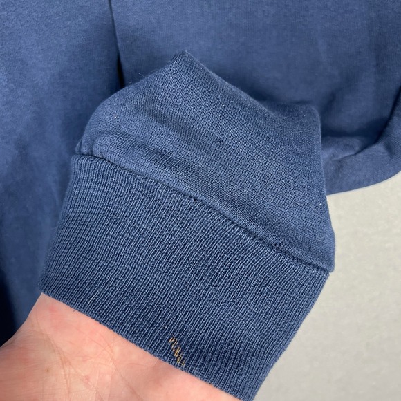 Y2K Vail Colorado Hoodie Fits Medium 2000s Distressed Navy Blue Hanes Pullover - Picture 9 of 12